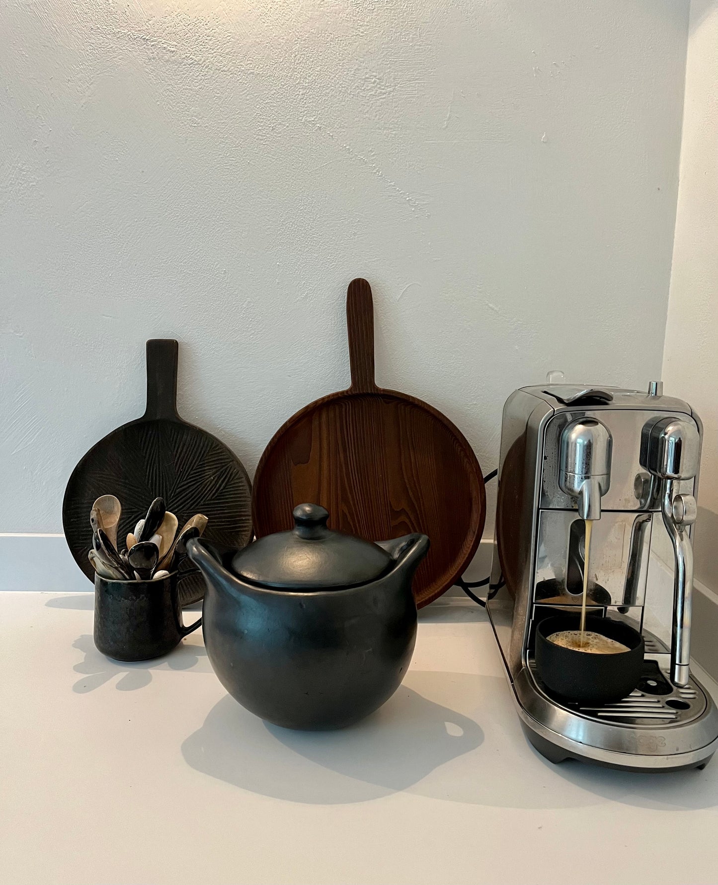 Blackpottery kookpot met deksel mt 5