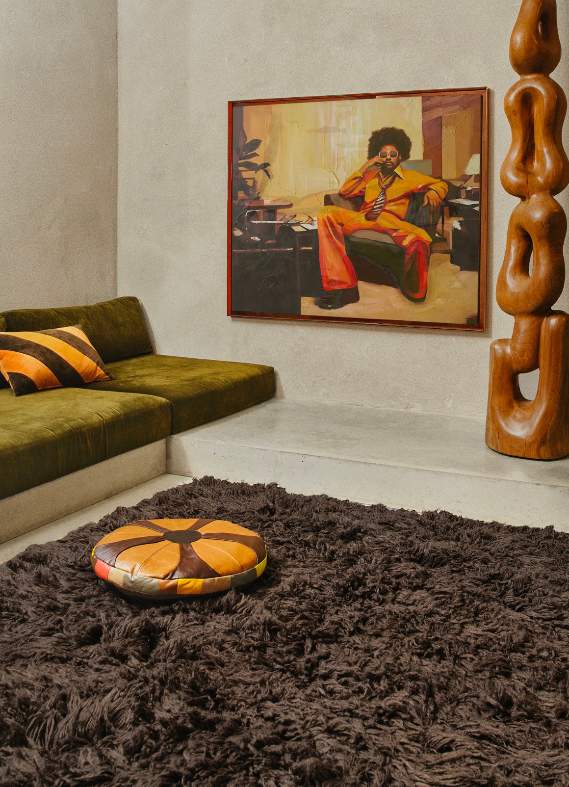 Fluffy kleed espresso