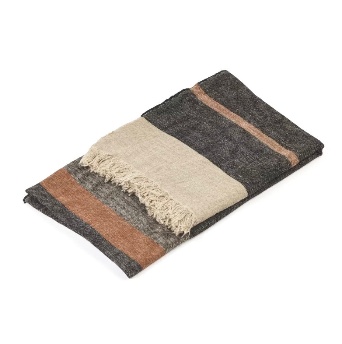 Belgian towel black stripe