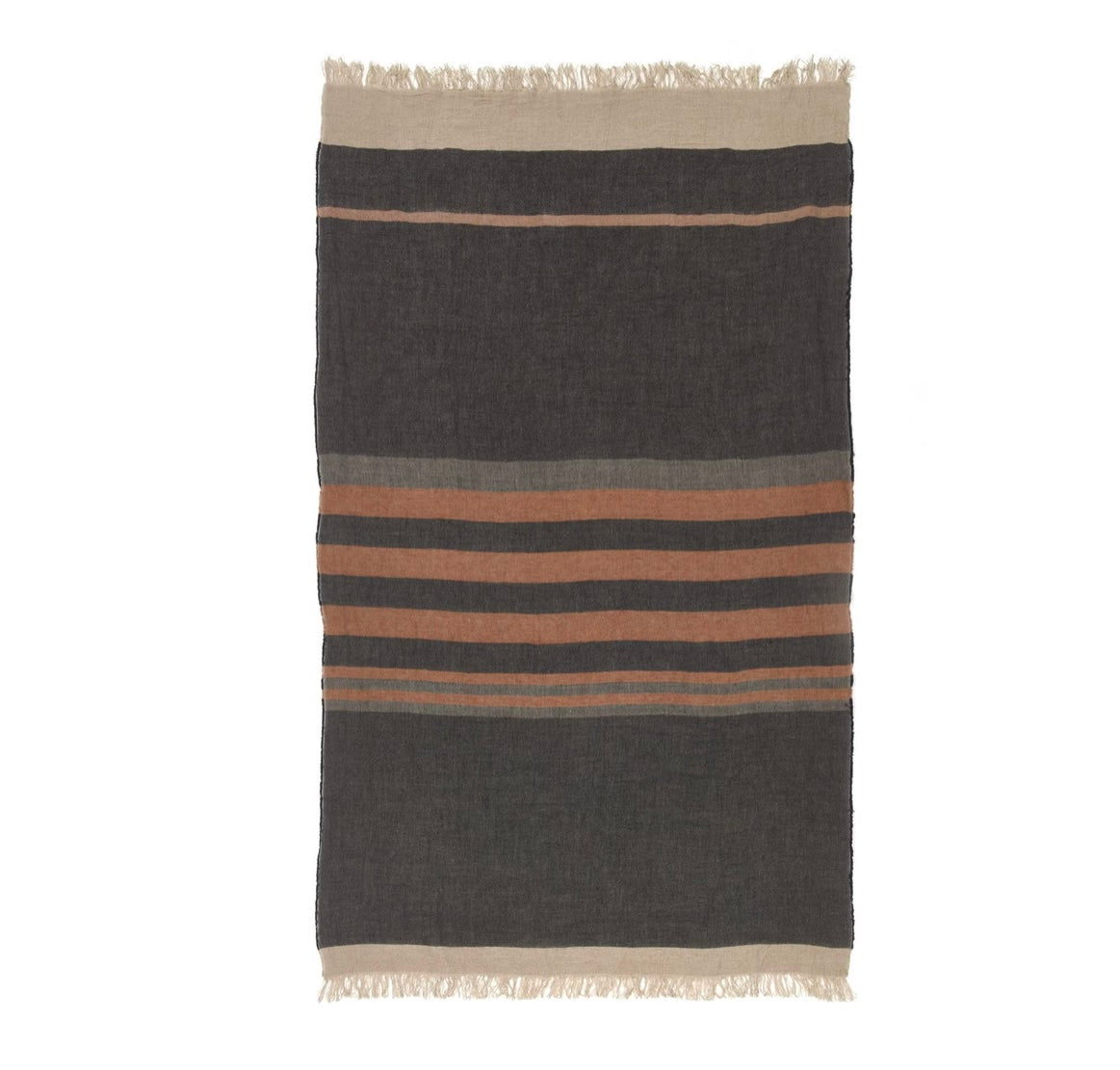 Belgian towel black stripe