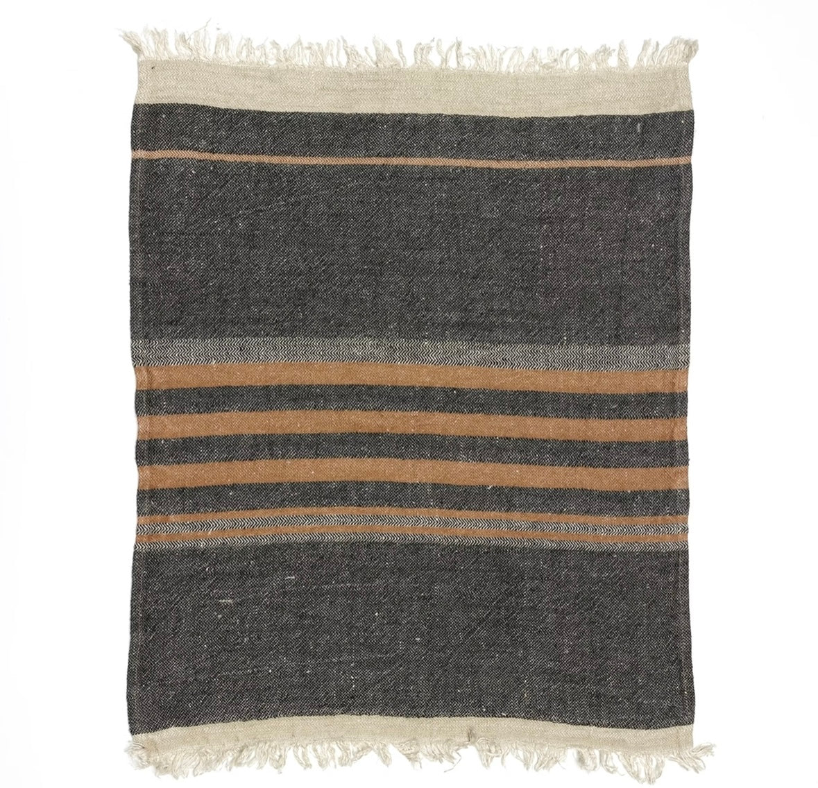 Belgian towel black stripe