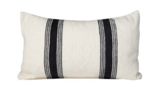 Cushion black stripes