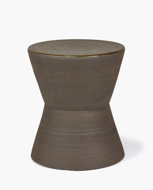 Bijzettafel bruin met groen