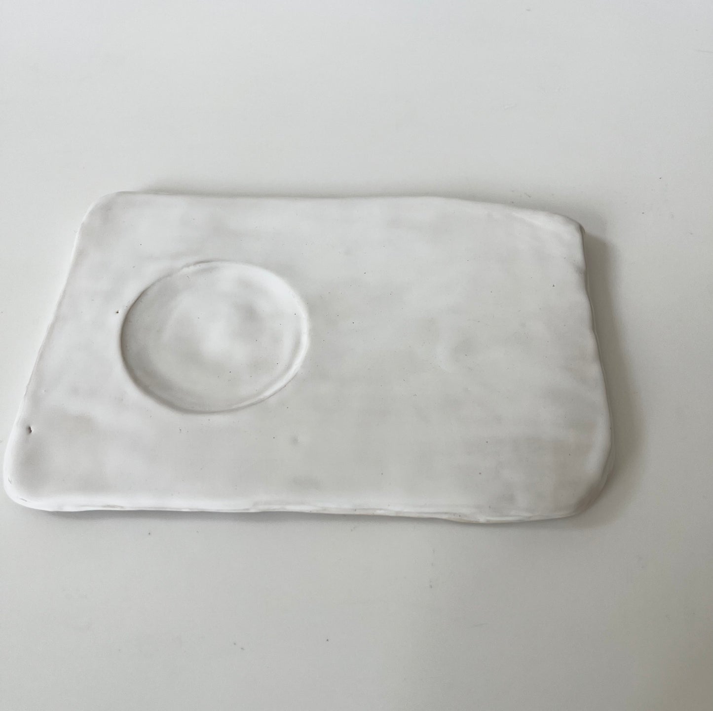 Mokje met dienblad Huub wit