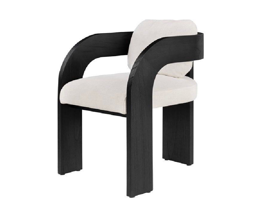 Dining chair black wood